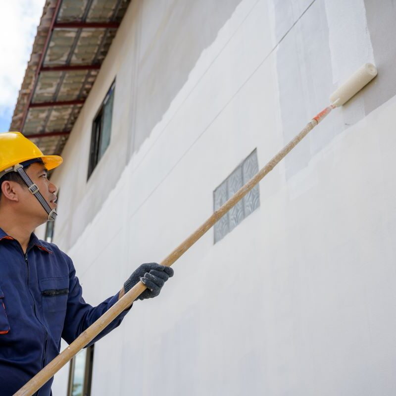 Professional painting a house in Reno, Nevada